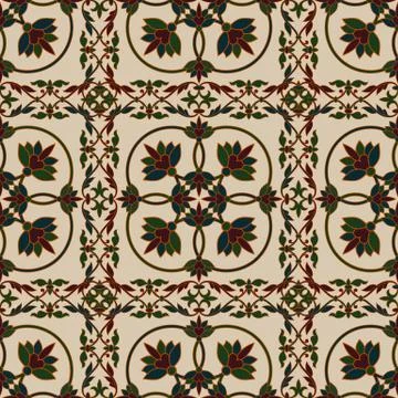 Vector seamless  vintage floral pattern Stock Illustration