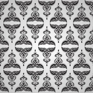 Vector seamless  vintage floral pattern Stock Illustration