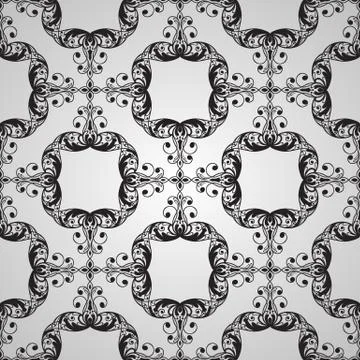 Vector seamless  vintage floral pattern Illustrazione stock