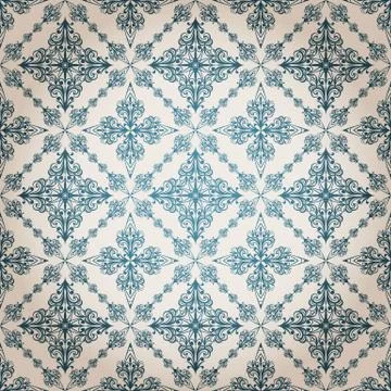 Vector seamless vintage floral pattern Stock Illustration