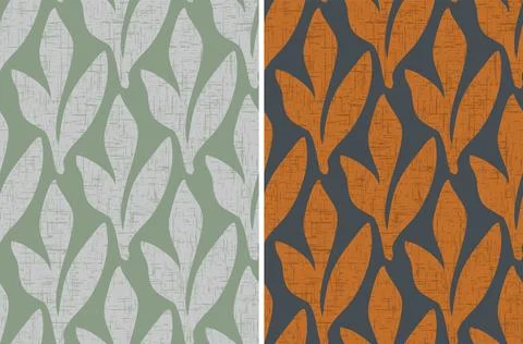 Vector seamless vintage floral pattern in boho soho style. Vector set of re.. Stock Illustration