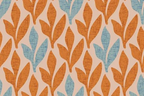 Vector seamless vintage floral pattern in boho soho style. Vector retro flo.. 스톡 일러스트