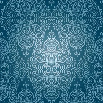 Vector seamless vintage wallpaper Illustrazione stock