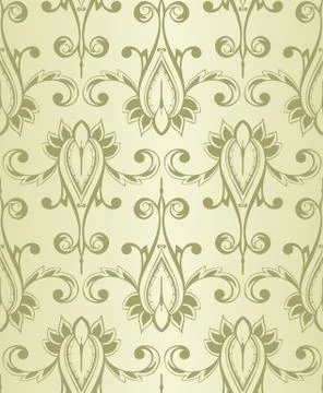 Vector seamless vintage wallpaper pattern Illustrazione stock
