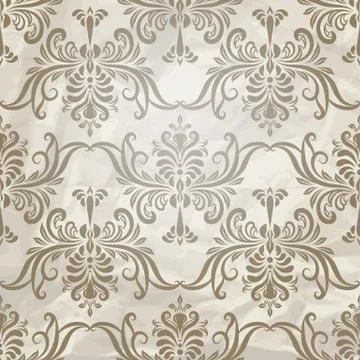 Vector seamless vintage wallpaper pattern Illustrazione stock