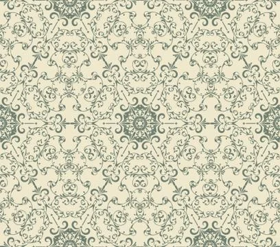 Vector seamless vintage wallpaper pattern Stock Illustration