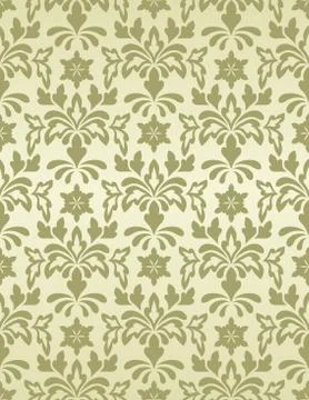 Vector seamless vintage wallpaper pattern Stock Illustration