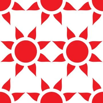 Vector seamless wallpaper with suns Stock Illustration