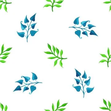 Vector seamless watercolour pattern. Stock Illustration