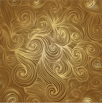 Vector seamless wave hand-drawn pattern, waves background (seamlessly tiling) Illustrazione stock