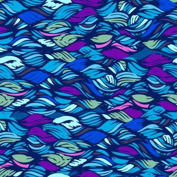Vector seamless wave pattern Stock Illustration
