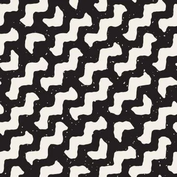 Vector Seamless Wavy Diagonal Lines Pattern Illustrazione stock