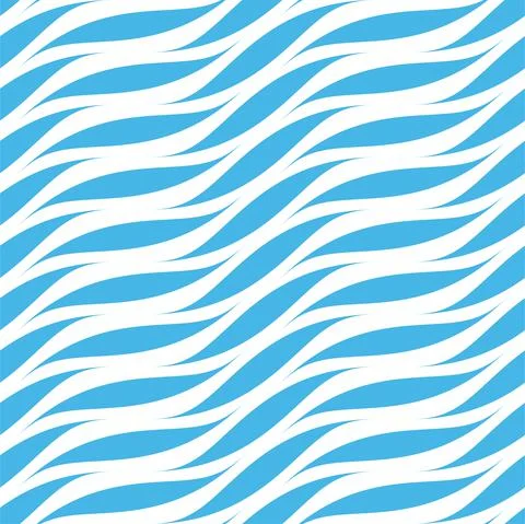 Vector seamless wavy pattern - bright color design. Fabric elegant blue Illustrazione stock