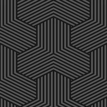 Vector seamless weave geometric pattern - dark gray striped texture. Endless Stock Illustration