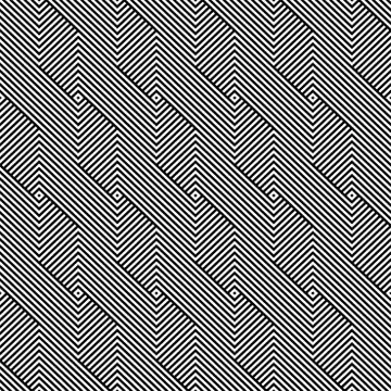 Vector seamless weave geometric pattern - black and white striped texture Stock Illustration