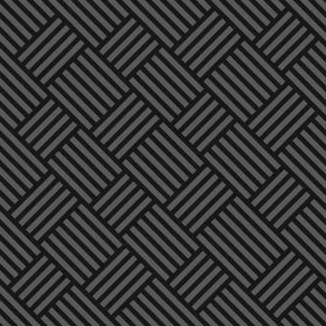 Vector seamless weave geometric pattern - dark gray striped texture. Endless Stock Illustration