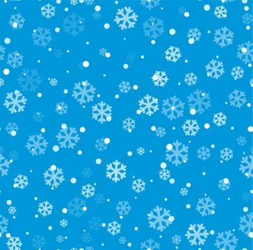 Vector seamless winter cristmas pattern with snowflakes Stock Illustration