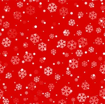Vector seamless winter cristmas pattern with snowflakes Stock Illustration