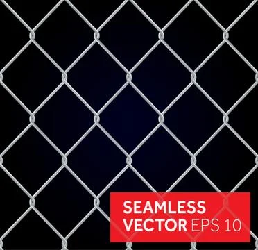 Vector seamless wired fence background Stock Illustration