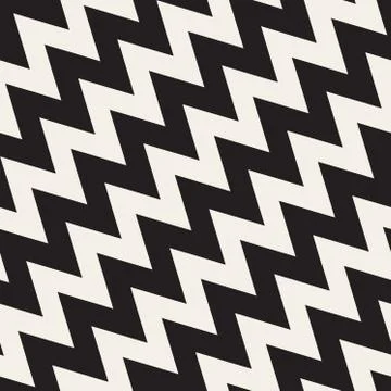 Vector Seamless ZigZag Diagonal Lines Pattern Illustrazione stock