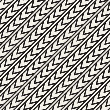 Vector seamless zigzag line pattern. Abstract geometric background. Repeating Illustrazione stock