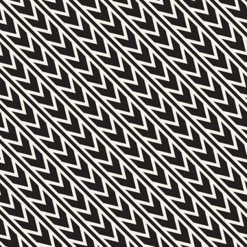 Vector seamless zigzag line pattern. Abstract geometric background. Repeating Illustrazione stock