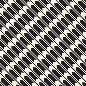 Vector seamless zigzag line pattern. Abstract geometric background. Repeating Stock Illustration
