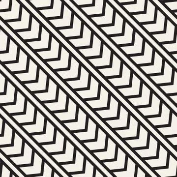 Vector seamless zigzag line pattern. Abstract geometric background. Repeating Stock Illustration