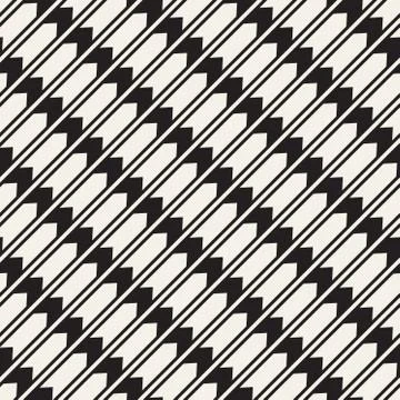 Vector seamless zigzag line pattern. Abstract geometric background. Repeating Stock Illustration