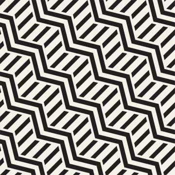 Vector seamless zigzag line pattern. Abstract stylish geometric background. R Stock Illustration