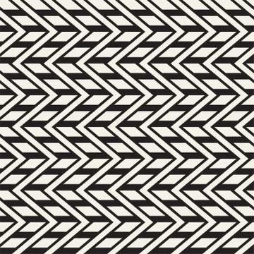 Vector seamless zigzag line pattern. Abstract stylish geometric background. R Illustrazione stock