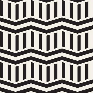 Vector seamless zigzag line pattern. Abstract stylish geometric background. R 스톡 일러스트