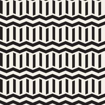 Vector seamless zigzag line pattern. Abstract stylish geometric background. R Illustrazione stock