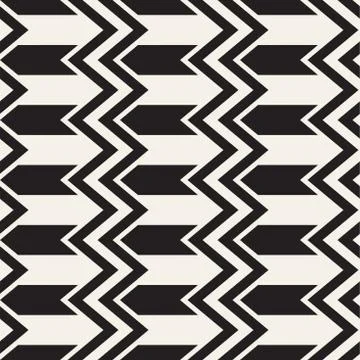 Vector seamless zigzag line pattern. Abstract stylish geometric background. R Stock Illustration