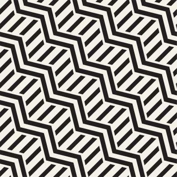 Vector seamless zigzag line pattern. Abstract stylish geometric background. R Stock Illustration
