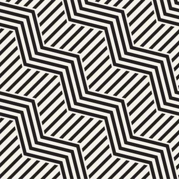 Vector seamless zigzag line pattern. Abstract stylish geometric background. R 스톡 일러스트