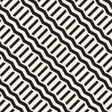 Vector seamless zigzag line pattern. Abstract stylish geometric background. R Illustrazione stock