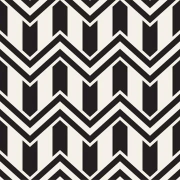 Vector seamless zigzag line pattern. Abstract stylish geometric background. R 스톡 일러스트