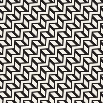 Vector seamless zigzag line pattern. Abstract stylish geometric background. R Stock Illustration