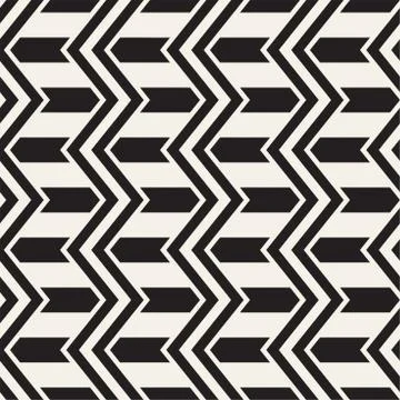 Vector seamless zigzag line pattern. Abstract stylish geometric background. R Stock Illustration