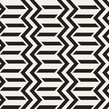 Vector seamless zigzag line pattern. Abstract stylish geometric background. R Illustrazione stock