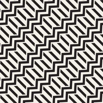 Vector seamless zigzag line pattern. Abstract stylish geometric background. R Stock Illustration