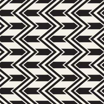 Vector seamless zigzag line pattern. Abstract stylish geometric background. R Illustrazione stock