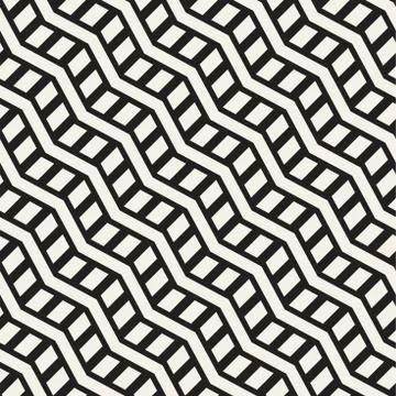 Vector seamless zigzag line pattern. Abstract stylish geometric background. R Illustrazione stock