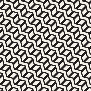 Vector seamless zigzag line pattern. Abstract stylish geometric background. R Stock Illustration