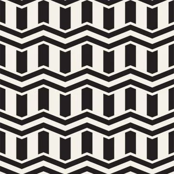 Vector seamless zigzag line pattern. Abstract stylish geometric background. R Illustrazione stock