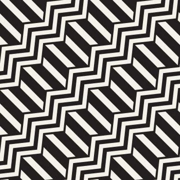 Vector seamless zigzag line pattern. Abstract stylish geometric background. R イラスト素材