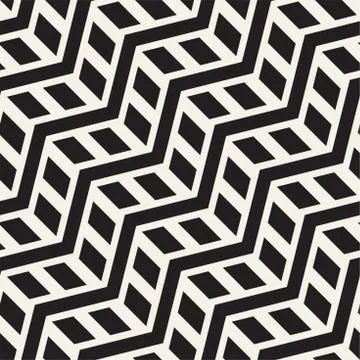 Vector seamless zigzag line pattern. Abstract stylish geometric background. R 스톡 일러스트