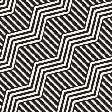 Vector seamless zigzag line pattern. Abstract stylish geometric background. R 스톡 일러스트