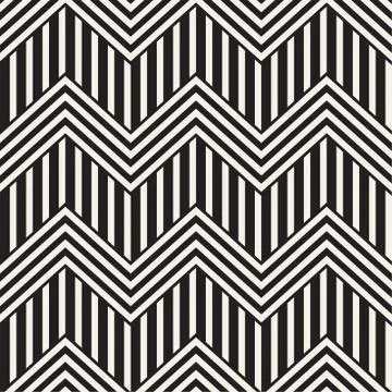 Vector seamless zigzag line pattern. Abstract stylish geometric background. R Stock Illustration
